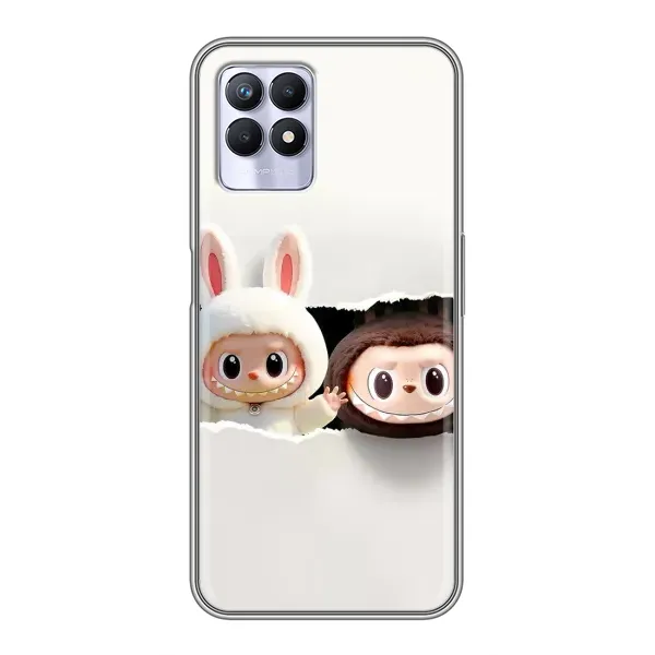 Чехол с рисунком «Фигурки Labubu» для Realme 8 Pro Чехол с рисунком «Фигурки Labubu» для Realme 8 Pro
