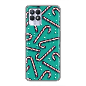Силиконовый бампер на рождество для Realme 8 Pro (Леденцы)