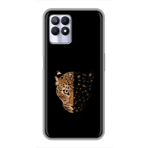 Чохол з леопардовим принтом на Realme 8 Pro (Леопард на чорному)