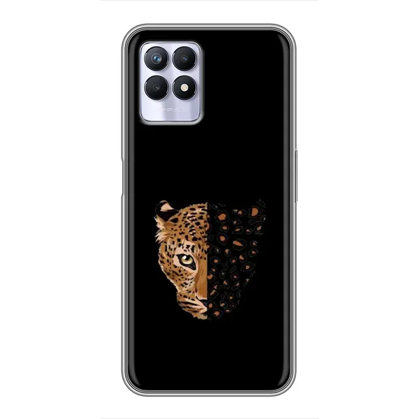 Чехол с рисунком «Леопард на черном» для Realme 8 Pro Чехол с рисунком «Леопард на черном» для Realme 8 Pro
