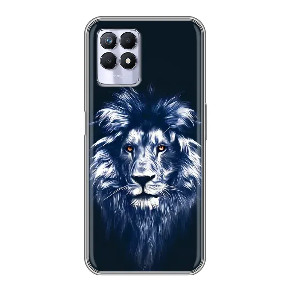 Чехол с рисунком «Лев - синий» для Realme 8 Pro Чехол с рисунком «Лев - синий» для Realme 8 Pro