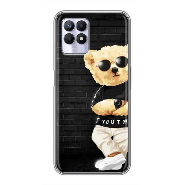 Чехол с рисунком «Мишка в очках» для Realme 8 Pro Чехол с рисунком «Мишка в очках» для Realme 8 Pro
