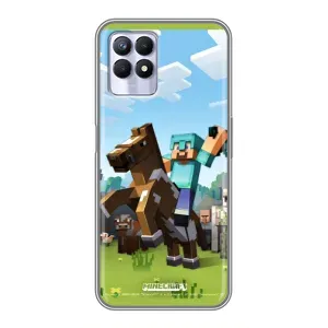 Чохли для Realme 8 Pro (Персонажі МайнКрафт) (На коні)