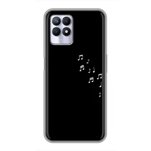 Чохол з картинками на чорному фоні для Realme 8 Pro (Ноти)