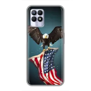 Чехол Флаг USA для Realme 8 Pro (Орел и флаг)