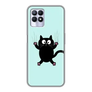 Силиконовый чехол с котиком для Realme 8 Pro