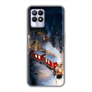 Силиконовый бампер на рождество для Realme 8 Pro (Поезд)