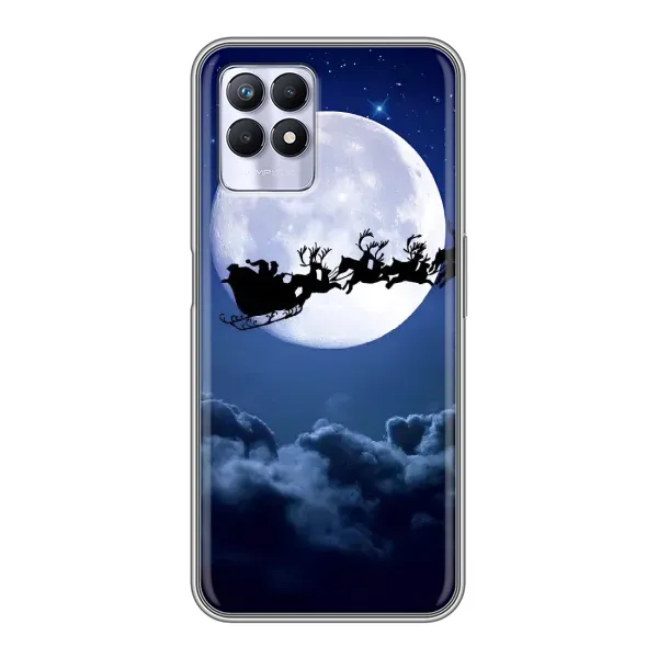 Чехол с рисунком «Санта - луна» для Realme 8 Pro