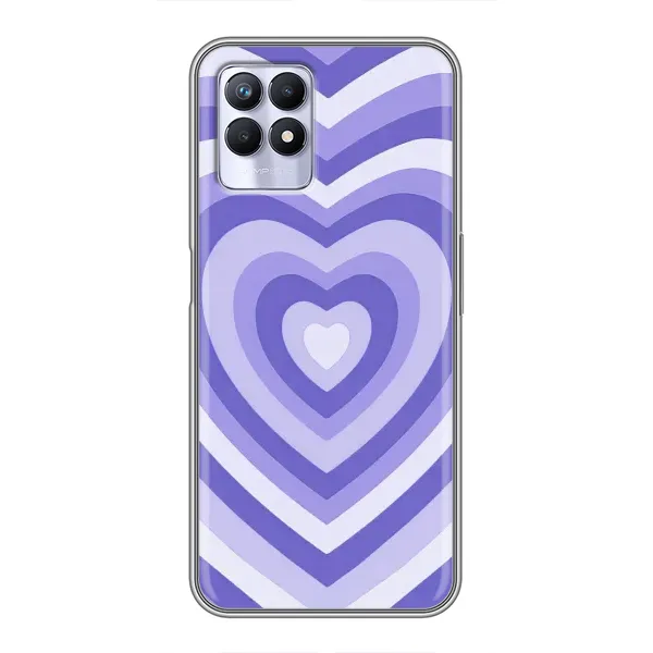 Чехол с рисунком «Сердце фиолет» для Realme 8 Pro Чехол с рисунком «Сердце фиолет» для Realme 8 Pro