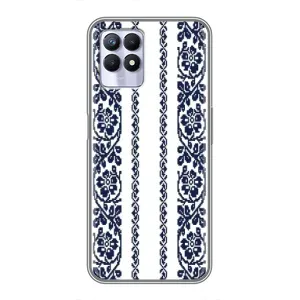 Силиконовый Чехол на Realme 8 Pro с картинкой Вышиванки (Синяя вышиванка)