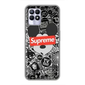 Чехол с Брендами одежды на Реалми 8 Про (Supreme Маус)