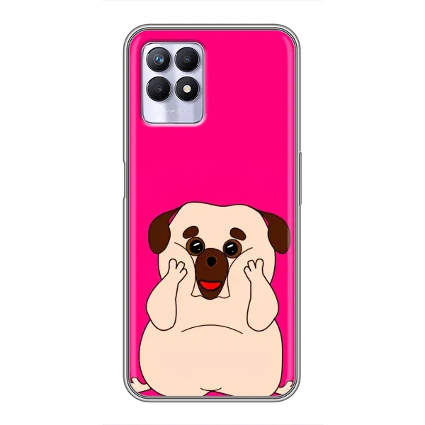 Чехол с рисунком «Веселый Мопсик» для Realme 8 Pro Чехол с рисунком «Веселый Мопсик» для Realme 8 Pro