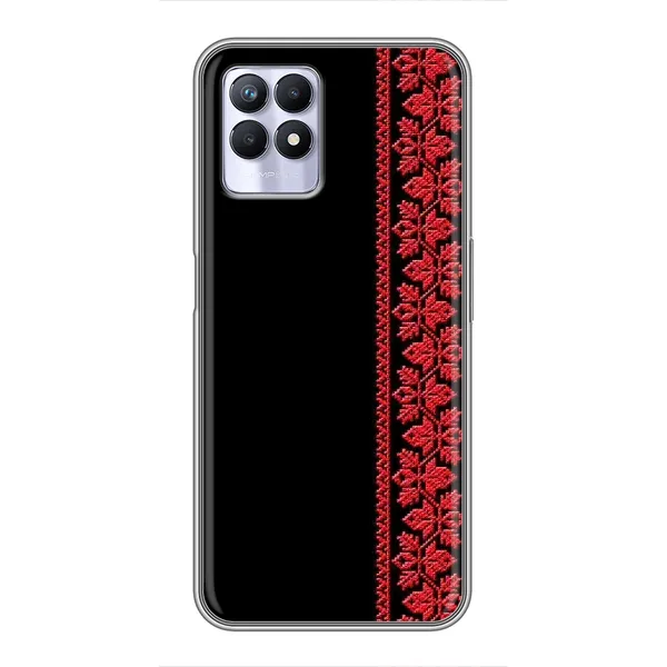 Чехол с рисунком «Вышиванка на черном» для Realme 8 Pro Чехол с рисунком «Вышиванка на черном» для Realme 8 Pro