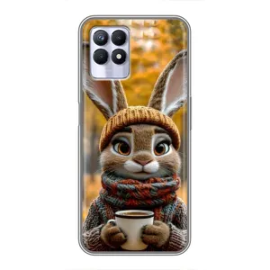 Печатный чехол «Зверята с кофе» для Realme 8 Pro (Зайчик с кофе)