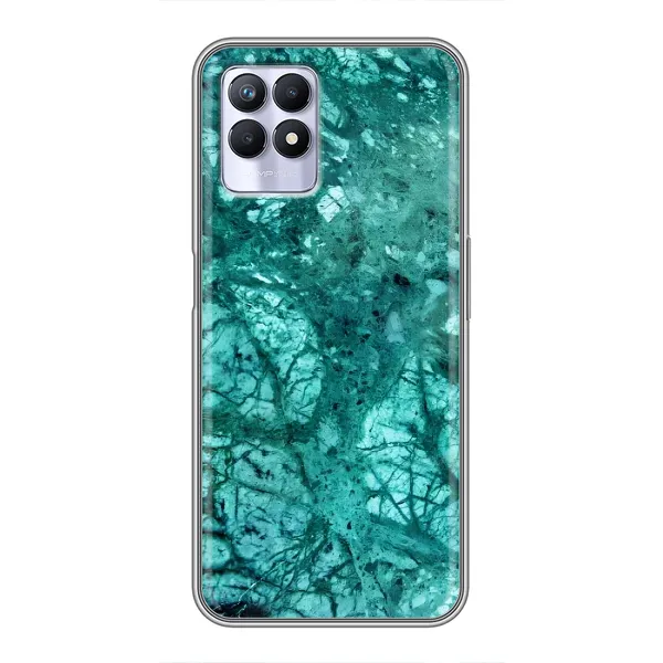 Чехол с рисунком «Зеленый мрамор» для Realme 8 Pro