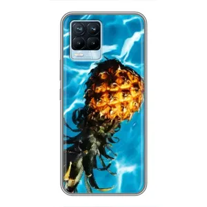 Чехол с изображением  вкусной еды для Realme 8 (Ананас)