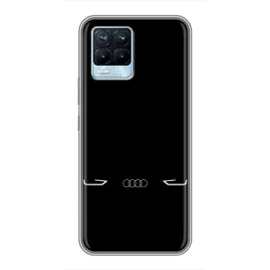Силиконовый бампер с картинкой машины на Realme 8 (Силует Audi)