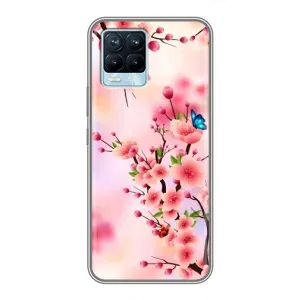 Чехол с принтом САКУРЫ на Realme 8 (Бабочки на сакуре)