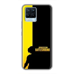 Чехол (TPU) с картинкой "Лого Пабг" на Реалмі 8 (Battlegrounds)