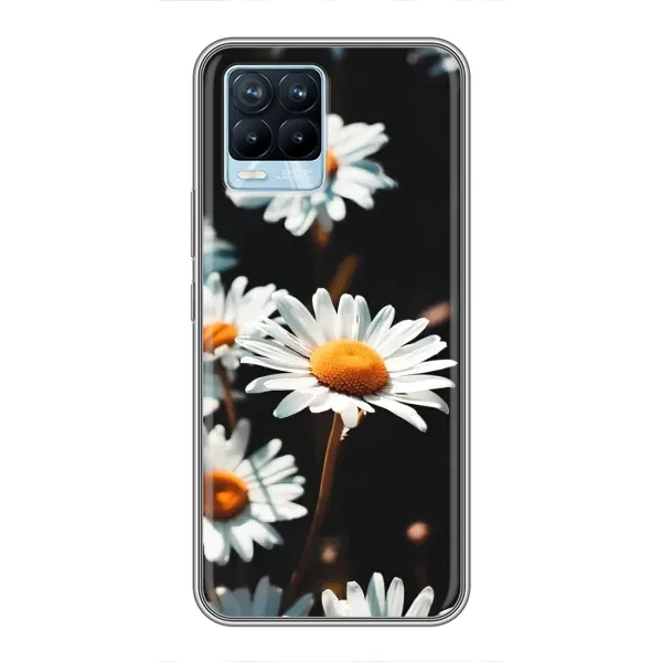 Чехол с рисунком «Белые ромашки» для Realme 8 Чехол с рисунком «Белые ромашки» для Realme 8
