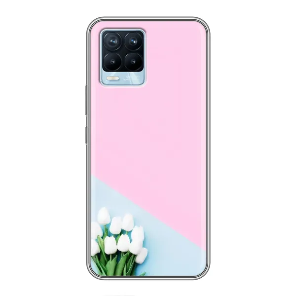 Чехол с рисунком «Белые тюльпаны» для Realme 8 Чехол с рисунком «Белые тюльпаны» для Realme 8