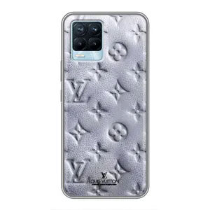 Текстурный Чехол Louis Vuitton для Реалмі 8 (Белый ЛВ)
