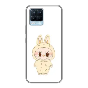 Чохол з принтом Лабубу для Realme 8 (Бежевий Лабубу)
