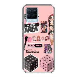 Чохли з картинкою для Realme 8 (BLACK PINK колаж)
