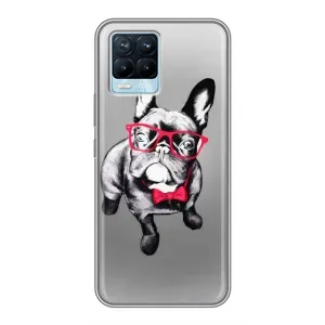 Чохол (ТПУ) Милі песики для Realme 8 (Бульдог в окулярах)