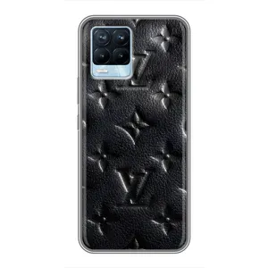 Текстурный Чехол Louis Vuitton для Реалмі 8 (Черный ЛВ)
