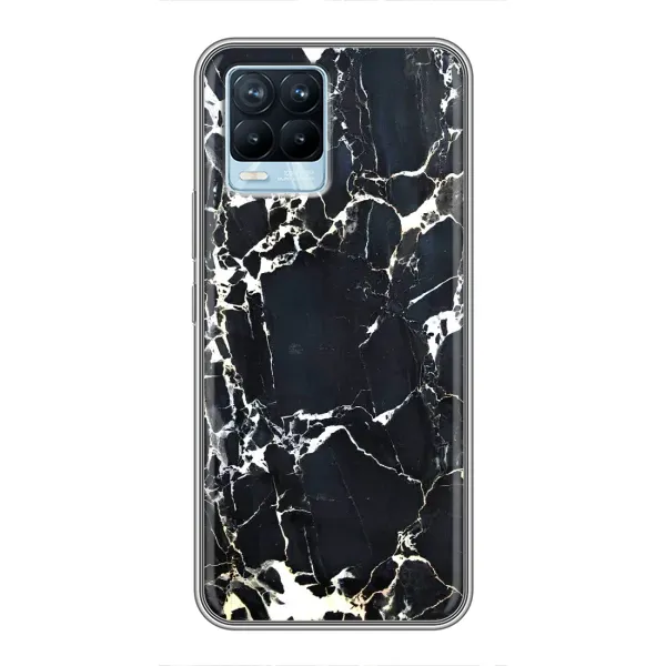 Чехол с рисунком «Чёрный мрамор» для Realme 8 Чехол с рисунком «Чёрный мрамор» для Realme 8