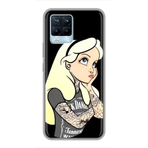 Чехол Стильные девушки на Realme 8 (Девушка обиделась)