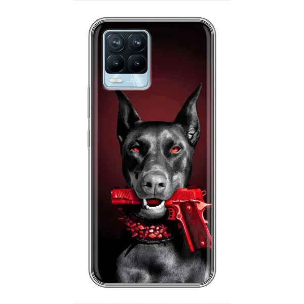 Чохол з малюнком «Доберман злий» для Realme 8 Чохол з малюнком «Доберман злий» для Realme 8