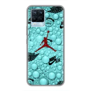 Силиконовый Чехол Nike Air Jordan на Реалмі 8 (Джордан Найк)