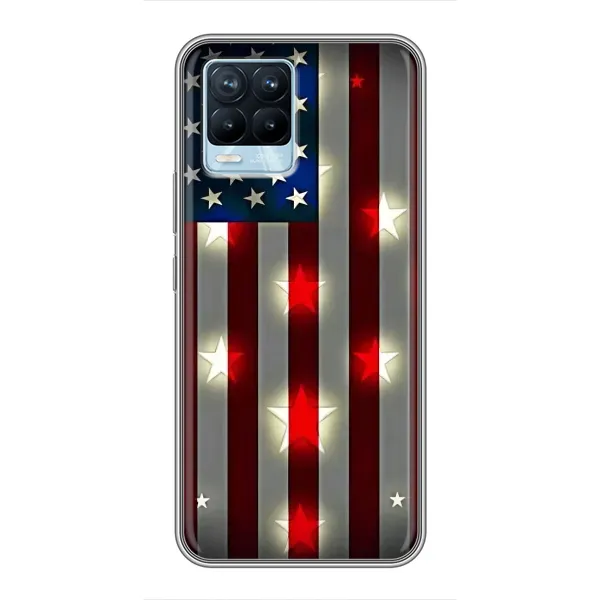 Чехол с рисунком «Флаг США 2» для Realme 8