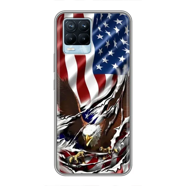Чехол с рисунком «Флаг USA» для Realme 8