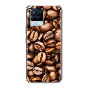 Чехол с изображением  вкусной еды для Realme 8 (Кофе)