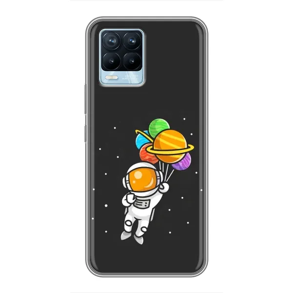 Чехол с рисунком «Космонавт с шариками» для Realme 8 Чехол с рисунком «Космонавт с шариками» для Realme 8