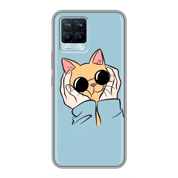 Чехол с рисунком «КОТИК в очках» для Realme 8 Чехол с рисунком «КОТИК в очках» для Realme 8