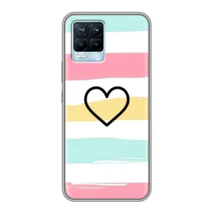Чехлы с тематикой "Маленькие Сердечки" на Realme 8 (Красивое сердечко)