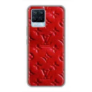 Текстурный Чехол Louis Vuitton для Реалмі 8 (Красный ЛВ)