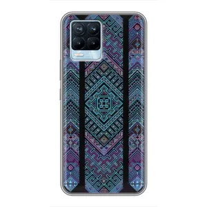 Силиконовый Чехол на Realme 8 (Крутой орнамент)