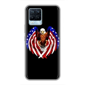 Чохол Прапор USA для Realme 8 (Крила США)