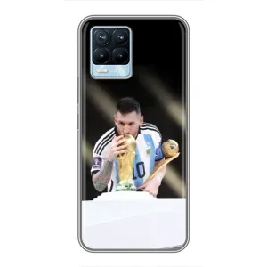 Чехлы Лео Месси Аргентина для Realme 8 (Кубок Мира)