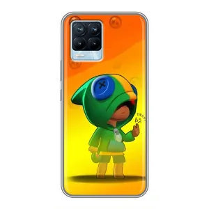Чохол Бравл Старс для Realme 8 (LEON в кофті)