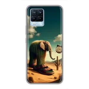 Чехол с мемами тралалело тралала для Realme 8 (Лирили ларила)
