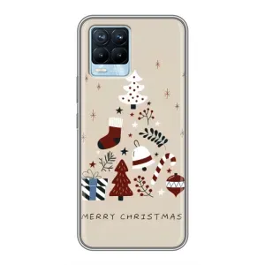 Чехол Санта Клаус для Realme 8 (Merry Christmas)