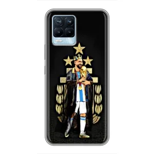 Чехлы Лео Месси Аргентина для Realme 8 (Месси король)