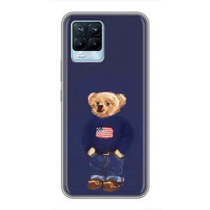 Чехлы Мишка Тедди для Реалмі 8 (Мишка USA)