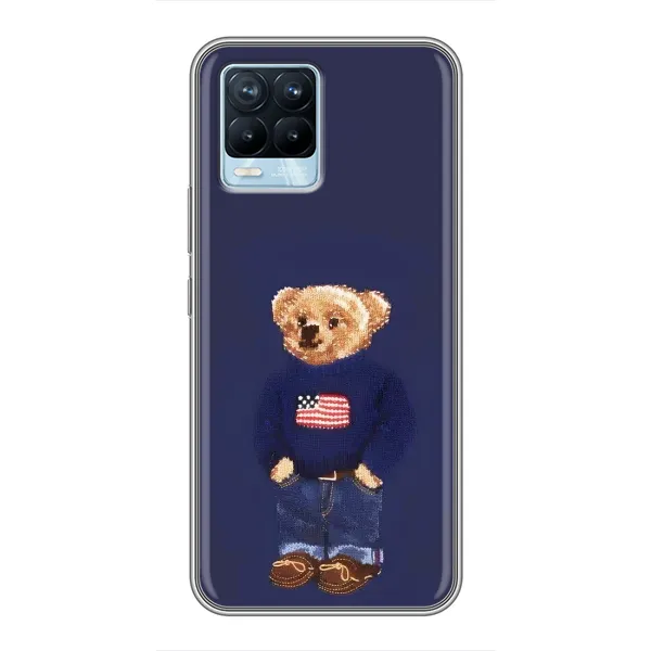 Чехол с рисунком «Мишка USA» для Realme 8 Чехол с рисунком «Мишка USA» для Realme 8